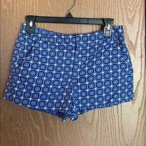 Blue print shorts